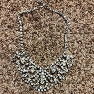 Elegant Silver Crystal Necklace